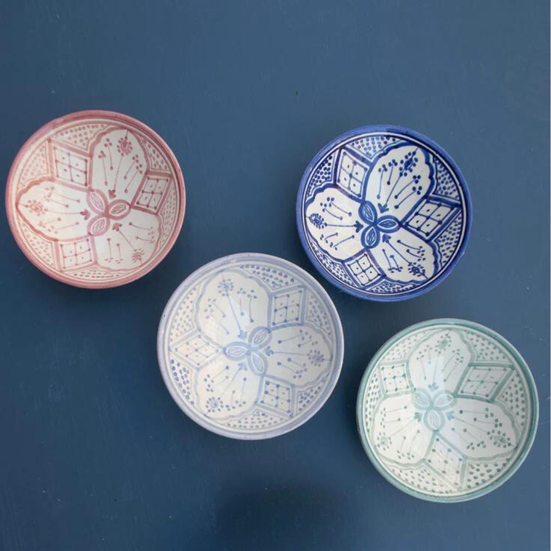 Køb Skål Atlas Pastel Bowl M | 224,95 | Fri fragt over 149 kr. | Hurtig levering | Dag til dag levering | Craft Sisters | Håndlavet, Autentisk marokkansk keramik, Unikt, Pastel farver