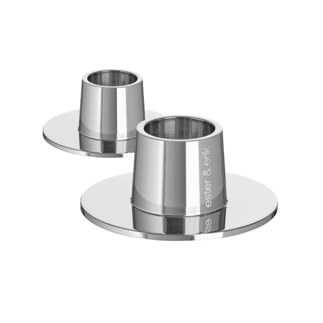 Køb Lysestage - sæt af 2 stk | 349,00 | Fri fragt fra 249 kr. | Hurtig levering | Dag til dag levering | Ester & Erik | Stage, Lys, Stearinlys, Adventsstage, Dekoration, Juledekoration, BLank, Børstet