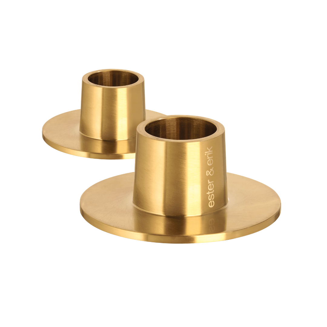 Køb Lysestage - sæt af 2 stk | 349,00 | Fri fragt fra 249 kr. | Hurtig levering | Dag til dag levering | Ester & Erik | Stage, Lys, Stearinlys, Adventsstage, Dekoration, Juledekoration, BLank, Børstet