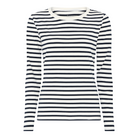 Køb Bluse med lange ærmer og rund hals Lucca Strib | Hurtig levering | fri fragt fra 249 kr. | Frau |