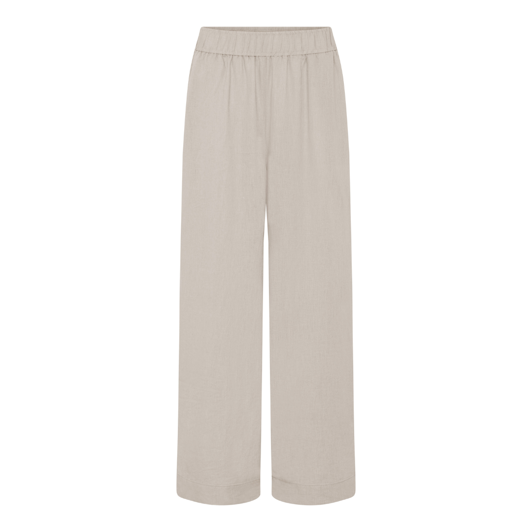 Copenhagen Ankel er elegante bukser med elastik i taljen & vidde i ben. Ankelbukser i hør. Flere farver | Hurtig levering | fri fragt fra 149kr