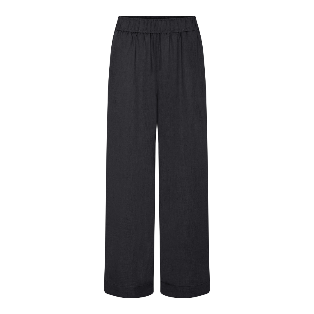 Copenhagen Ankel er elegante bukser med elastik i taljen & vidde i ben. Ankelbukser i hør. Flere farver | Hurtig levering | fri fragt fra 149kr