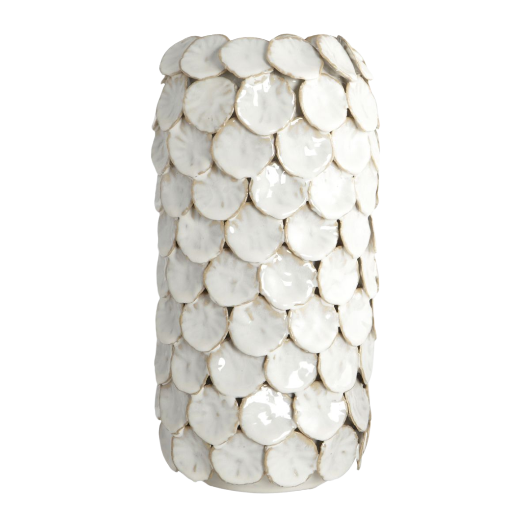 Køb Vase Dot Hvid | fra 249,95 | Fri fragt over 149 kr. | Hurtig levering | Dag til dag levering | House Doctor, Society of Lifestyle | Vase, Stentøj, Hånddekoreret vase, Skulpturel