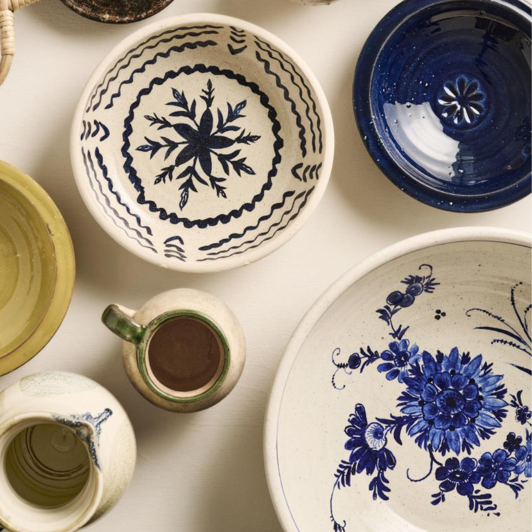 Køb Skål med blåt mønster Avignon | fra 369,00 | Fri fragt over 249 kr. | Hurtig levering | Dag til dag levering | Ib Laursen | Skål, keramikskål, Keramik, Håndlavet