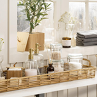 Køb Bakke aflang med hank | fra 499,95 | Fri fragt over 149 kr. | Hurtig levering | Dag til dag levering | Ib Laursen | Serveringsbakke, Dekorationsbakke, Bakke til servering, Bakke til pynt, Rattanbakke, Bambus, Rattan, Bambusbakke, Bakke med hank