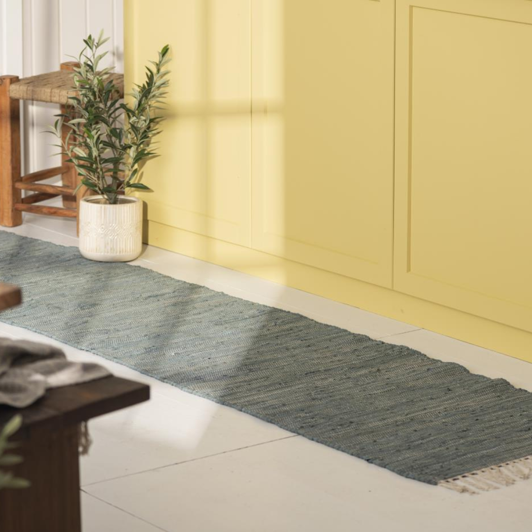 Kludetæppe med frynser