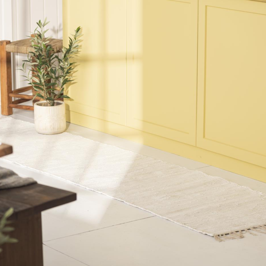 Kludetæppe med frynser