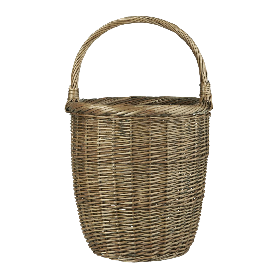 Køb Kurv med hank fuld pil | fra 249,95 | Fri fragt over 149 kr. | Hurtig levering | Dag til dag levering | Ib Laursen | Fuld pil, Kurve af fuld pil, Brun kurv, Fletkurv, Urtepotte, Skjuler, Indkøbskurv, Opbevaring, Opbevaringskurv