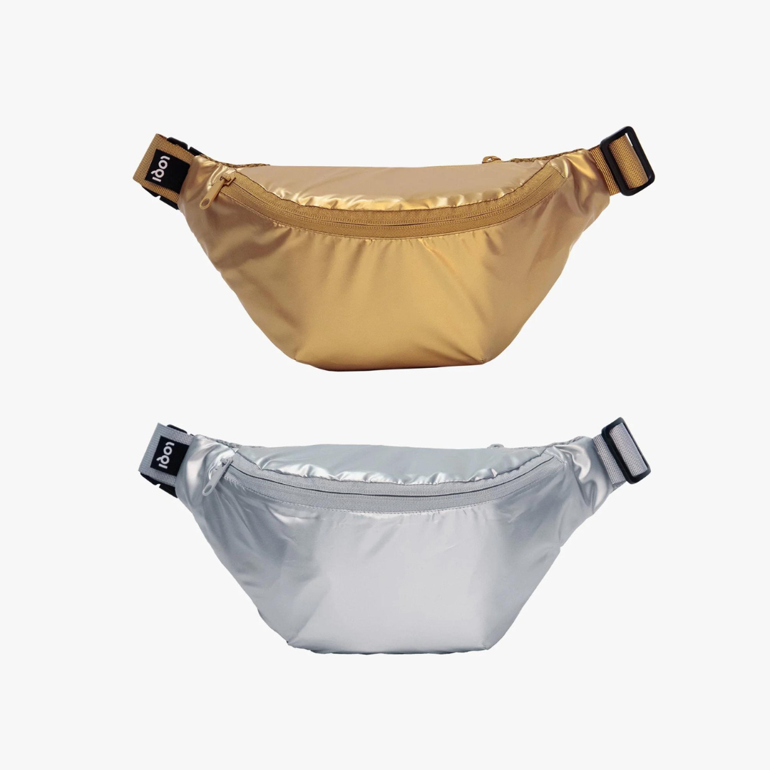Køb Bæltetaske // Bumbag metallisk | 179,95 | Fri fragt over 149 kr. | Hurtig levering | Dag til dag levering | Loqi | Håndtaske, Mavetaske, Skuldertaske, Taske, Pung, Bumbag, Fanny pack, Crossbody marvel, Gold, Silver