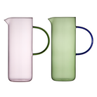 Køb Glaskande Torino 1,1 liter| 249,95 | Fri fragt over 149 kr. | Hurtig levering | Dag til dag levering | Lyngby Glas, Farvet glas, Farvet glaskande, Grønt glaskande, Pink glaskande, Blåt glaskande, Borddækning, Farverig glaskande, Kande