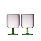 Køb Vinglas Torino 30 cl - sæt af 2 stk | 249,95 | Fri fragt over 149 kr. | Hurtig levering | Dag til dag levering | Lyngby Glas, Farvet glas, Farvet vinglas, Grønt vinglas, Pink vinglas, Blåt vinglas, Borddækning, Farverige vinglas