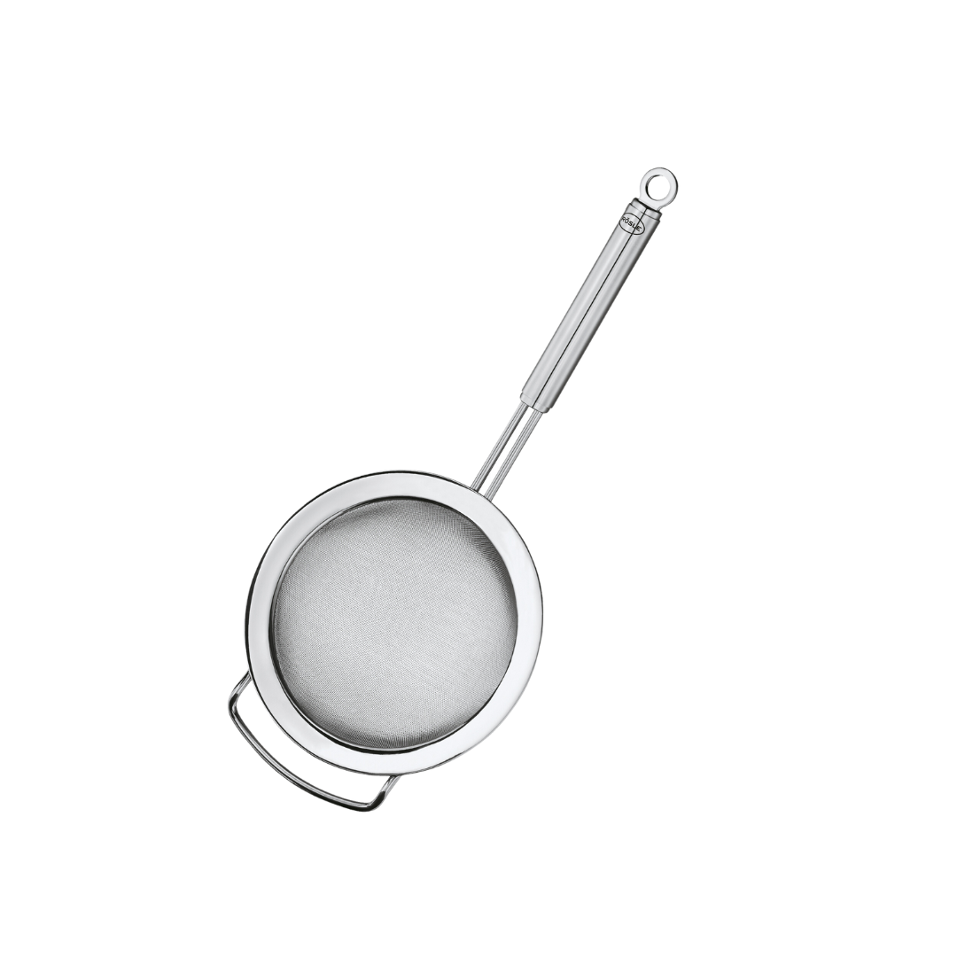 Køb Sigte finmasket Stål | fra 399,00 | Fri fragt over 149 kr. | Hurtig levering | Dag til dag levering | Rösle | Rustfrit stål 18/10, Si, Blanchering, Drysse flormelis, Sigte mel