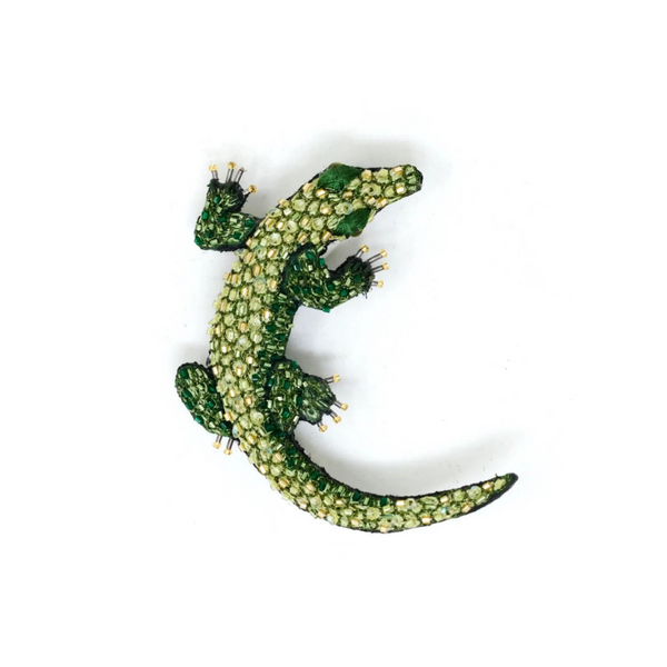 Køb Broche - Nile Crocodile Brooch Pin | 649,00 | Fri fragt over 149 kr. | Hurtig levering | Dag til dag levering | TROVELORE | Vintage, Håndlavet, Hand made, Førsteklasses materialer, Godt design, Kvalitetsarbejde, Indien