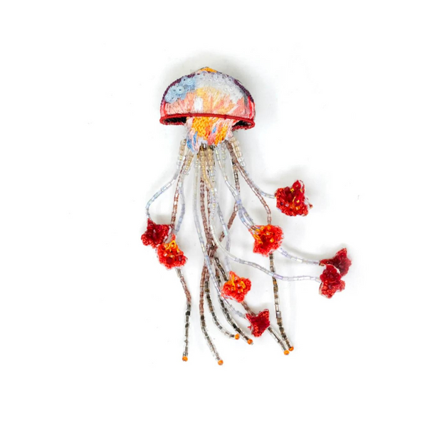 Køb Broche - Sea Nettle Jellyfish Brooch Pin | 729,00 | Fri fragt over 149 kr. | Hurtig levering | Dag til dag levering | TROVELORE | Vintage, Håndlavet, Hand made, Førsteklasses materialer, Godt design, Kvalitetsarbejde, Indien