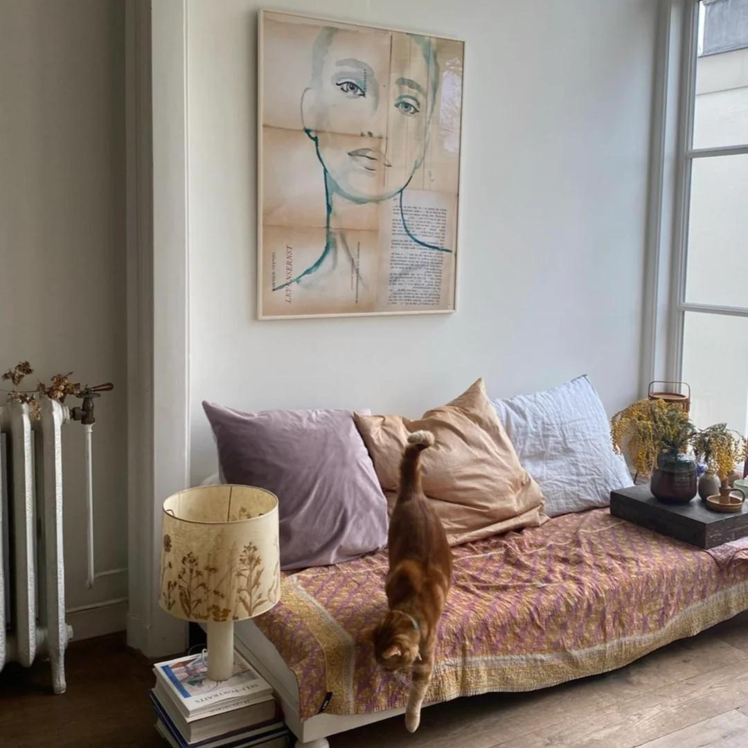 Køb Billede på bomuldslærred 'Blue Eyes' 70x100 cm | 1.989,00 | Dag til dag levering | Tinystories | Billede, Kunst, Kunsttryk, Reproduktion, Kunster, Holland, Tiny de Vries, Illustrere, Illustration