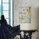 Køb Billede på bomuldslærred 'Blue Eyes' 70x100 cm | 1.989,00 | Dag til dag levering | Tinystories | Billede, Kunst, Kunsttryk, Reproduktion, Kunster, Holland, Tiny de Vries, Illustrere, Illustration