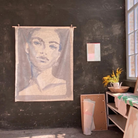 Køb Billede på bomuldslærred 'L’amour' 145x190 cm | 2.549,00 | Dag til dag levering | Tinystories | Billede, Kunst, Kunsttryk, Reproduktion, Kunster, Holland, Tiny de Vries, Illustrere, Illustration