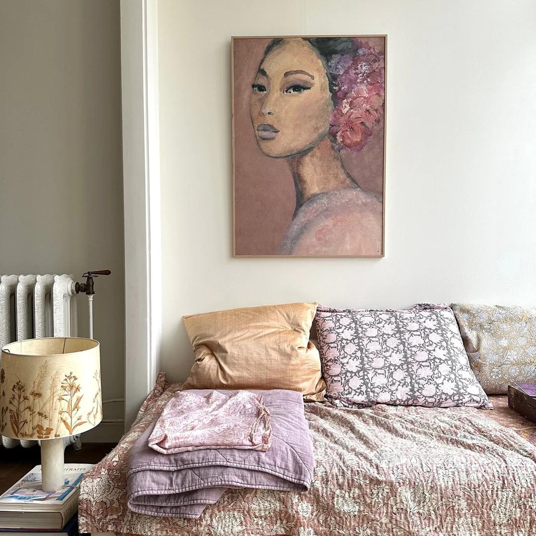 Køb Billede på bomuldslærred 'Sakura' 70x100 cm | 1.989,00 | Dag til dag levering | Tinystories | Billede, Kunst, Kunsttryk, Reproduktion, Kunster, Holland, Tiny de Vries, Illustrere, Illustration