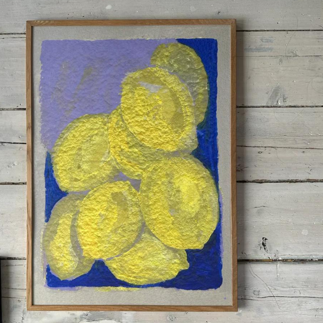 Køb Plakat 'Citrons A Lindigo' A4 | 429,00 | Dag til dag levering | Tinystories | Billede, Kunst, Kunsttryk, Reproduktion, Kunster, Holland, Tiny de Vries, Illustrere, Illustration