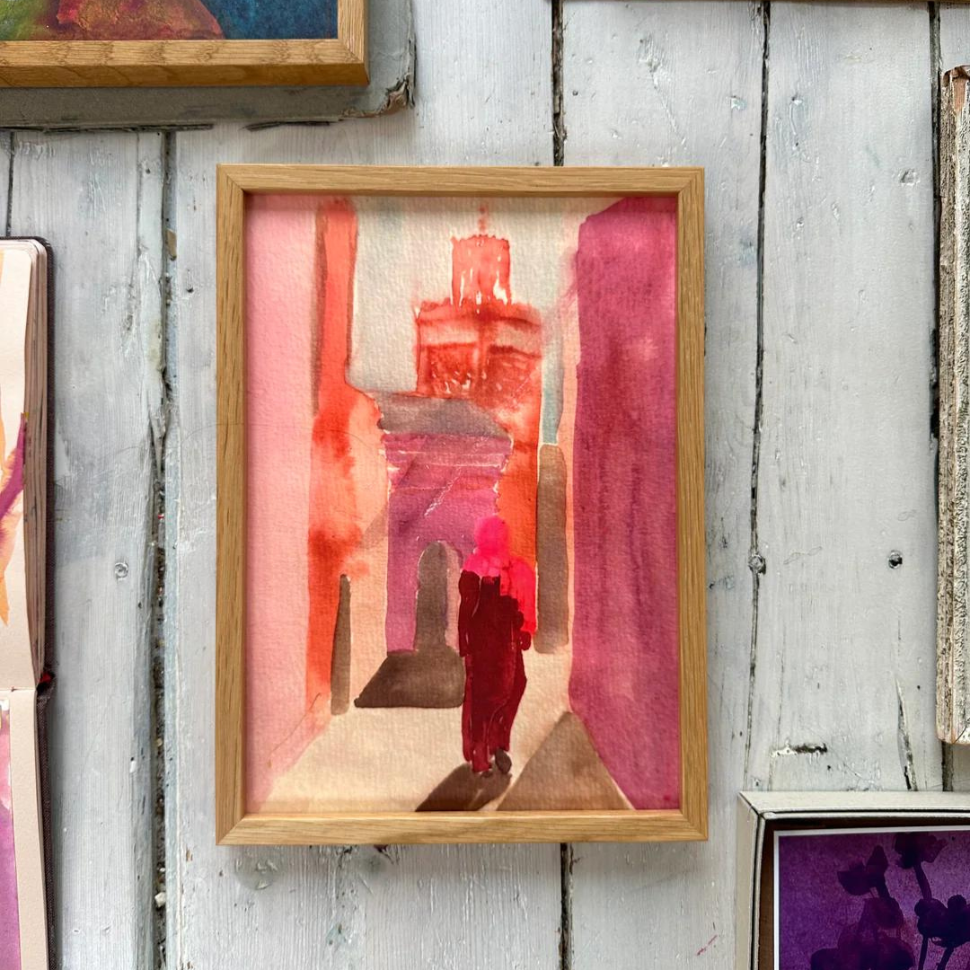 Køb Plakat 'Dans Les Rues De Marrakech' 30x40 cm | 559,00 | Dag til dag levering | Tinystories | Billede, Kunst, Kunsttryk, Reproduktion, Kunster, Holland, Tiny de Vries, Illustrere, Illustration