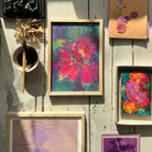 Køb Plakat 'Floating Flowers' A4 | 429,00 | Dag til dag levering | Tinystories | Billede, Kunst, Kunsttryk, Reproduktion, Kunster, Holland, Tiny de Vries, Illustrere, Illustration