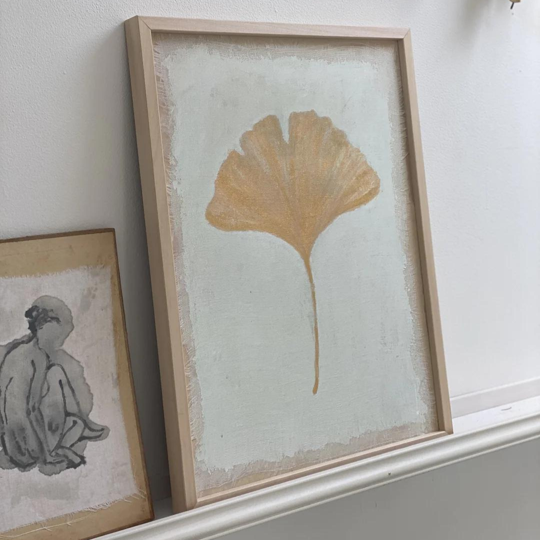 Køb Plakat 'Gingko Biloba' 30x40 cm | 559,00 | Dag til dag levering | Tinystories | Billede, Kunst, Kunsttryk, Reproduktion, Kunster, Holland, Tiny de Vries, Illustrere, Illustration