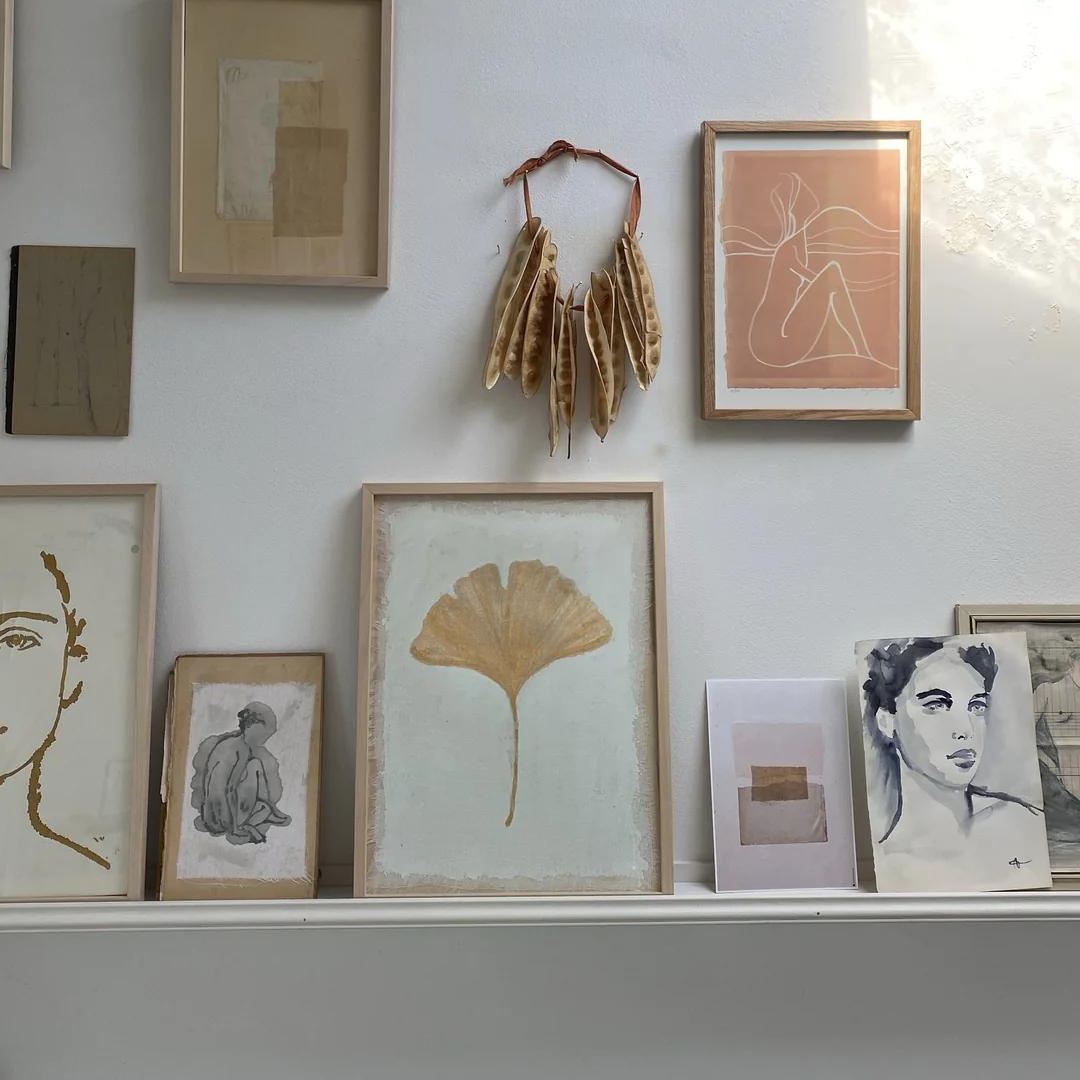 Køb Plakat 'Gingko Biloba' 30x40 cm | 559,00 | Dag til dag levering | Tinystories | Billede, Kunst, Kunsttryk, Reproduktion, Kunster, Holland, Tiny de Vries, Illustrere, Illustration