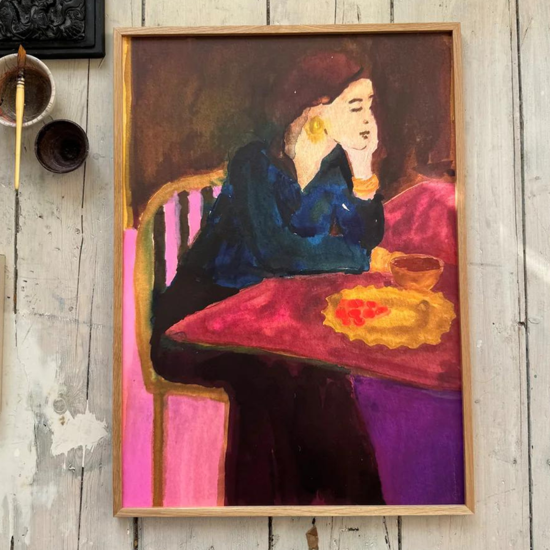 Køb Plakat 'Lemon Raspberry Pie' A4 | 429,00 | Dag til dag levering | Tinystories | Billede, Kunst, Kunsttryk, Reproduktion, Kunster, Holland, Tiny de Vries, Illustrere, Illustration