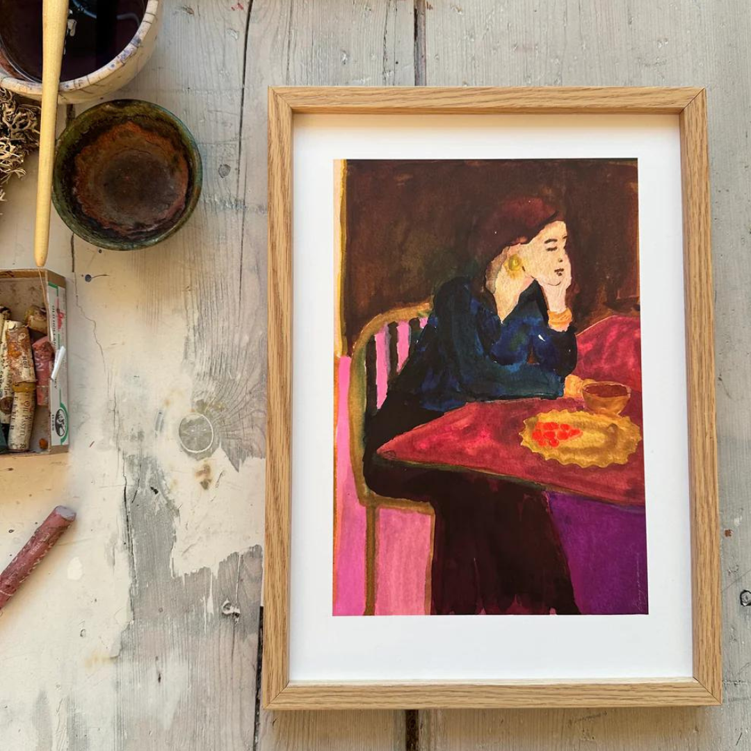 Køb Plakat 'Lemon Raspberry Pie' A4 | 429,00 | Dag til dag levering | Tinystories | Billede, Kunst, Kunsttryk, Reproduktion, Kunster, Holland, Tiny de Vries, Illustrere, Illustration