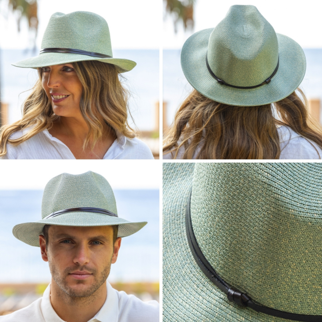 Køb Hat med læder strop | 499,00 | Findes i flere farver | Fri fragt over 149 kr. | Hurtig levering | Dag til dag levering | Travaux en cours | Tidløs, Unisex, Sommerhat, Strandhat, Solhat, Ultralet, Tekstureret papir