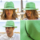 Køb Hat med læder strop | 499,00 | Findes i flere farver | Fri fragt over 149 kr. | Hurtig levering | Dag til dag levering | Travaux en cours | Tidløs, Unisex, Sommerhat, Strandhat, Solhat, Ultralet, Tekstureret papir