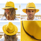 Køb Hat med læder strop | 499,00 | Findes i flere farver | Fri fragt over 149 kr. | Hurtig levering | Dag til dag levering | Travaux en cours | Tidløs, Unisex, Sommerhat, Strandhat, Solhat, Ultralet, Tekstureret papir