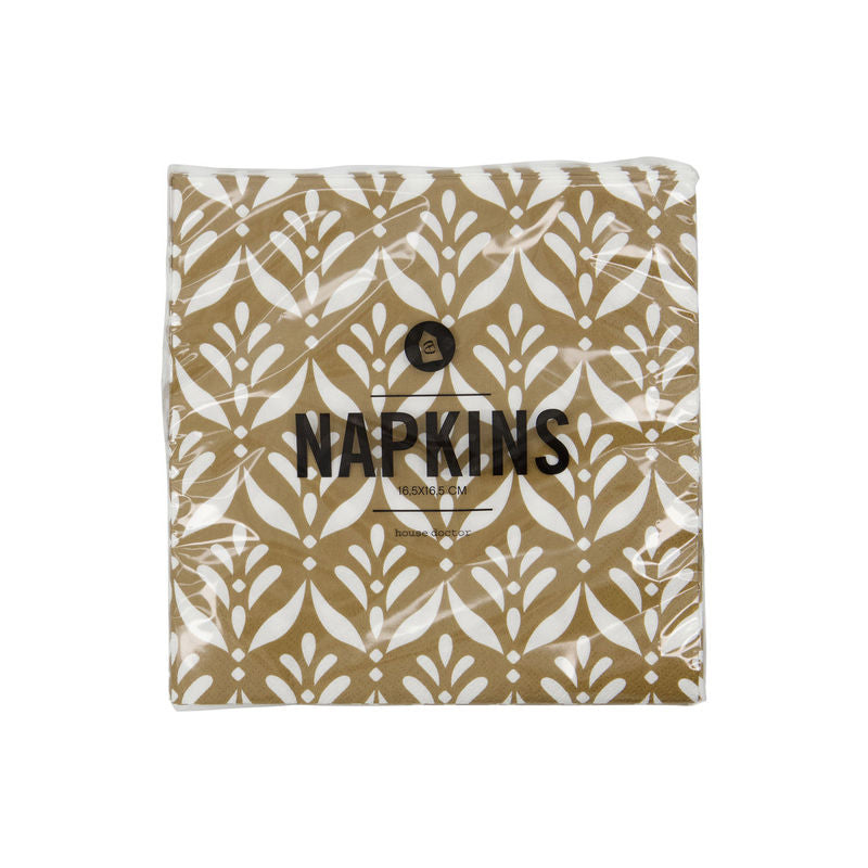 Køb Servietter Mento Brun/Råhvid - pakke med 40 stk | 29,95 | Fri fragt over 149 kr. | Hurtig levering | Dag til dag levering | House Doctor, Society of Lifestyle | Middagsservietter, Frokostservietter, Borddækning, Serviet, Papir