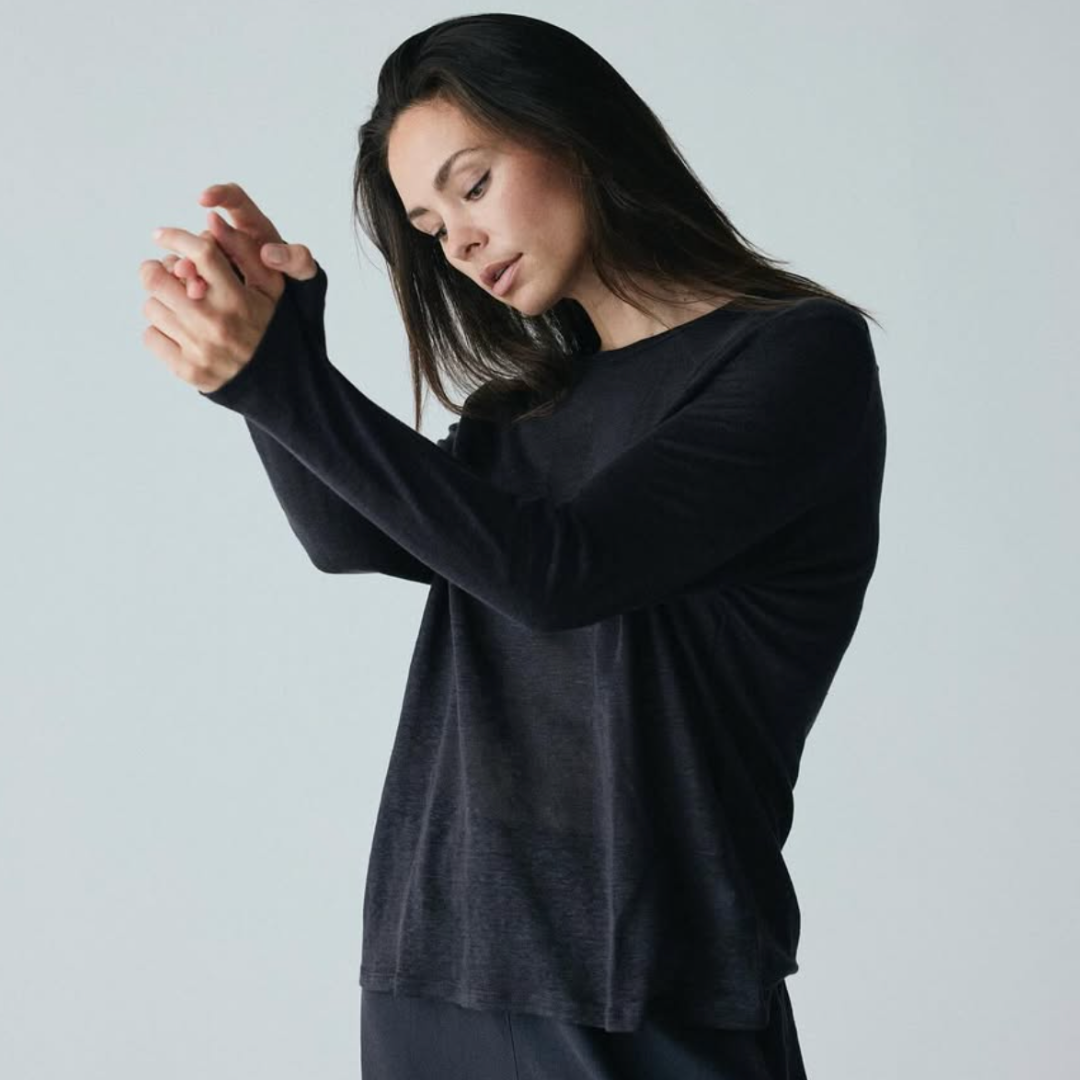 Top med lange ærmer