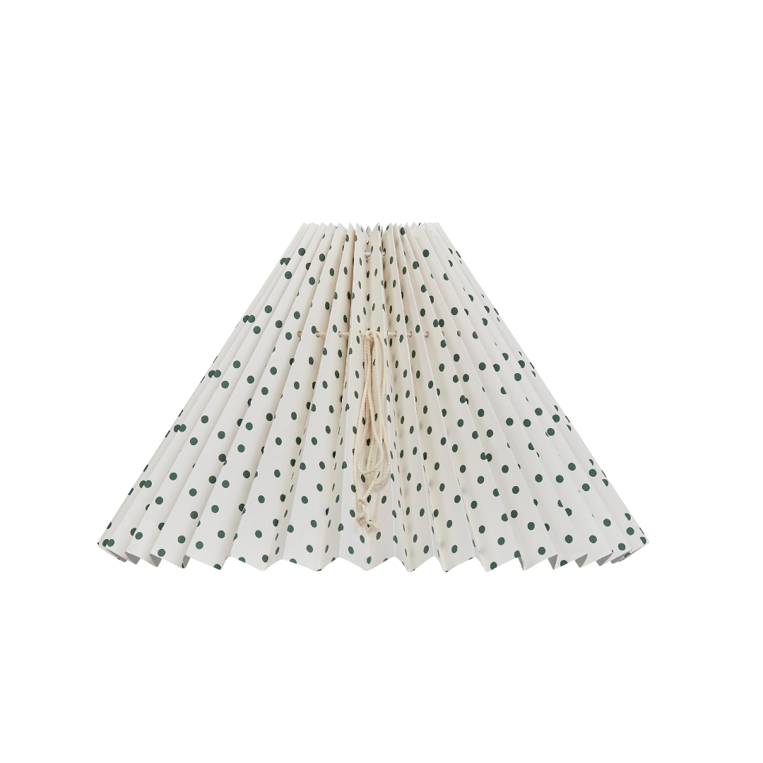 Smuk plissé lampeskærm fra Pink Rose. Skærmen findes i flere forskellige farver og størrelser | Håndlavet | Hurtig levering