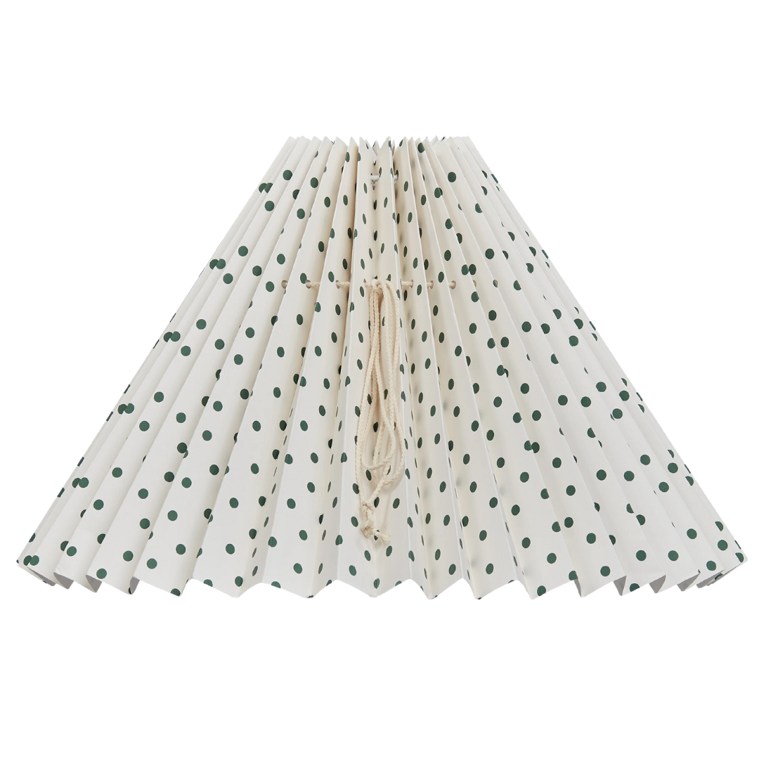 Smuk plissé lampeskærm fra Pink Rose. Skærmen findes i flere forskellige farver og størrelser | Håndlavet | Hurtig levering