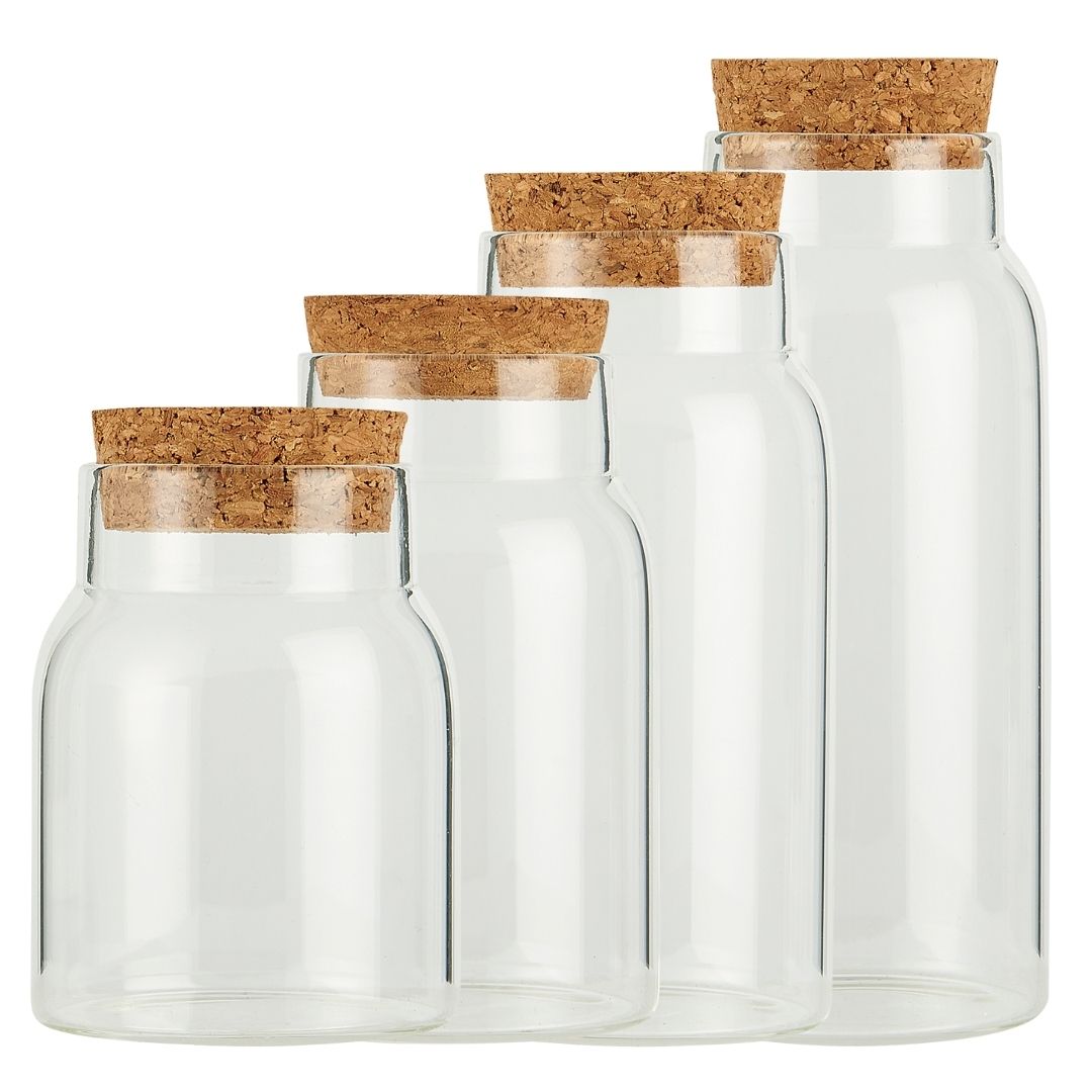 Køb Opbevaringsglas med korkprop | fra 32,95 | Flere størrelser | Fri fragt over 149 kr. | Hurtig levering | Dag til dag levering | Krydderiglas, Sylteglas, Syltetøjsglas, Dåse, Kaffedåse, Tedåse, Glas med låg, Ib Laursen, Opbevaringsglas, Morgenmadsglas, Marmeladeglas