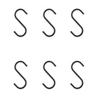 Køb 6 S krog Snap Sort 6 cm | 49,95 | House Doctor, Tøjbøjler, Metal, Jern, Bøjle, Eksklusiv, Knage, Garderobeplads, S-form