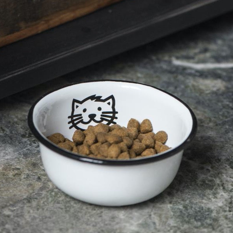 Køb Katteskål emalje | 38,95 | Fri fragt over 149 kr. | Hurtig levering | Dag til dag levering | Ib Laursen | Køkkenskål, Dyreskål, Skål til dyr, Kattemad, Missemad, Kattefoder