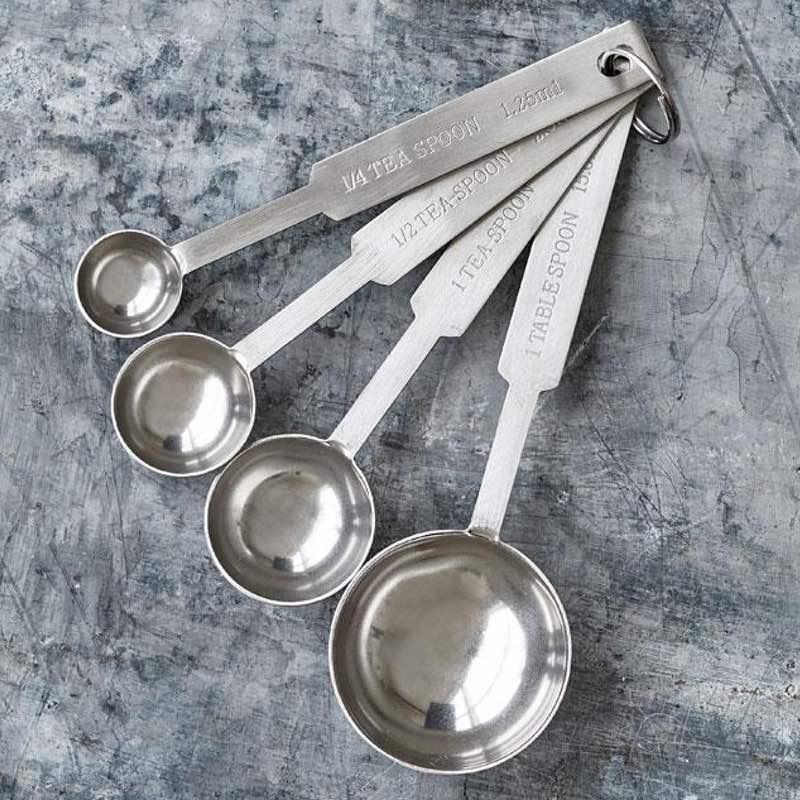 Køb 4 måleskeer | 89,95 | Dag til dag levering | Ske, Måleske, Kaffeske, Kaffemål, Bageværktøj, Køkkenværktøj