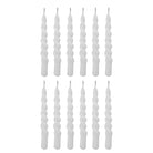 Køb Stearinlys Twist i Hvid Parafin - sæt af 12 stk | 125,00 | Fri fragt over 149 kr. | Hurtig levering | Dag til dag levering | Bloomingville | Dekoration, Små stearinlys, Paraffin, Lys, Kertelys, Stearinlys, Stearin