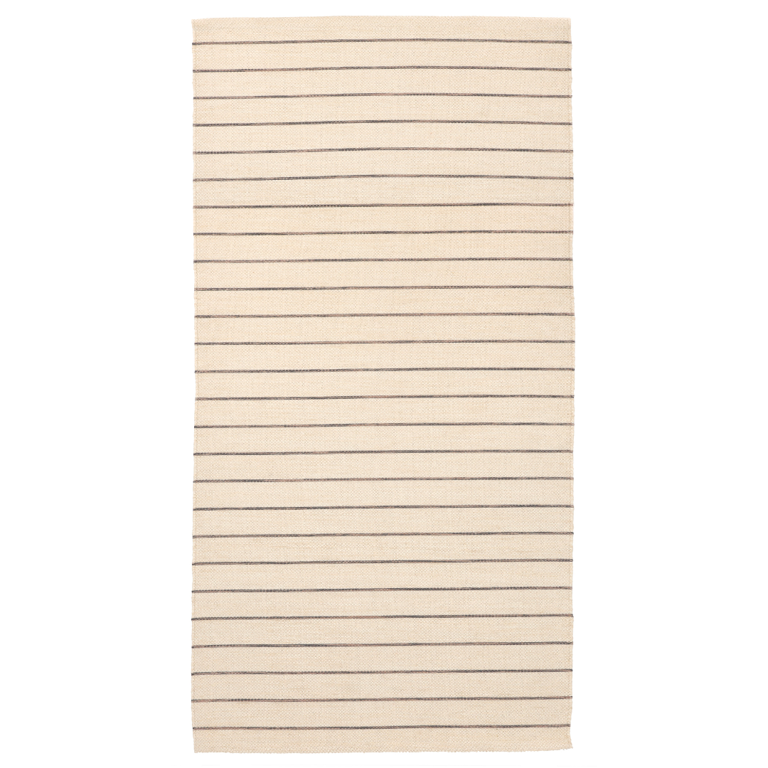 Køb Gulvtæppe Line Beige/Ash | fra 179,95 | Fri fragt over 149 kr. | Hurtig levering | Dag til dag levering | Södahl | Gulvtæppe, Løber, Måtte, Tæppe, Stribet måtte