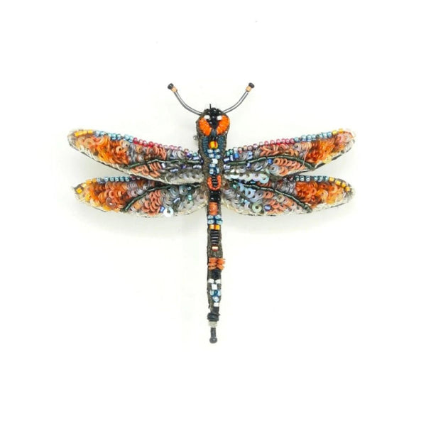 Køb Broche - Orange Dragonfly Pin | 399,00 | Fri fragt over 149 kr. | Hurtig levering | Dag til dag levering | TROVELORE | Vintage, Håndlavet, Hand made, Førsteklasses materialer, Godt design, Kvalitetsarbejde, Indien