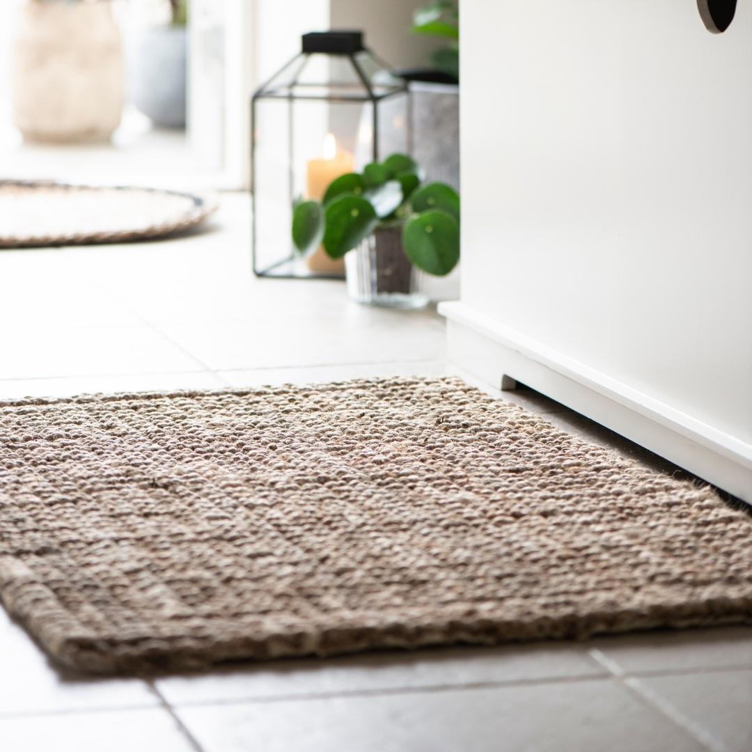 Køb Dørmåtte 90cm | fra 349,00 | Flere forskellige | Ib Laursen, Måtte, Dør, Entré, Gang, Sort måtte, Natur måtte