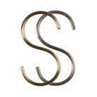 Køb S-krog antik messing-look / rustfri stål-look | 45,00 | Fri fragt over 149 kr. | Hurtig levering | Dag til dag levering | Ib Laursen | Tøjbøjler, Metal, Bøjle, Knage, Garderobeplads, S-form, Krog