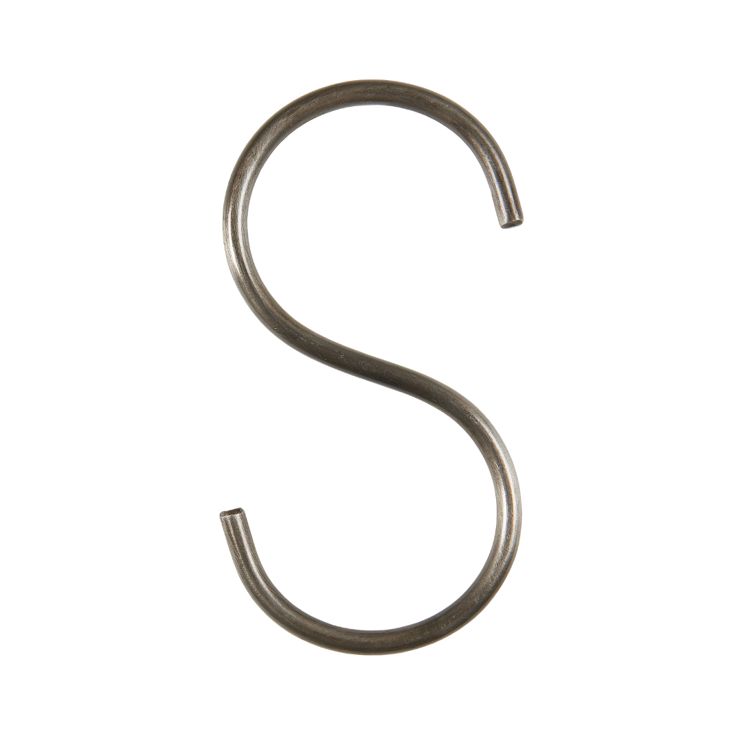 Køb S-krog antik messing-look / rustfri stål-look | 45,00 | Fri fragt over 149 kr. | Hurtig levering | Dag til dag levering | Ib Laursen | Tøjbøjler, Metal, Bøjle, Knage, Garderobeplads, S-form, Krog