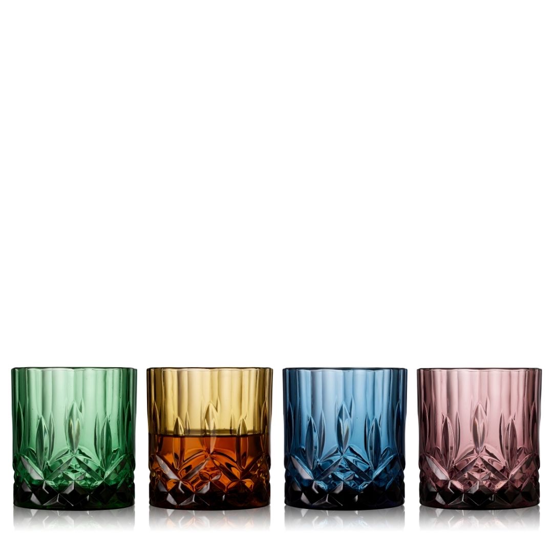 Køb Whiskyglas Sorrento 35 cl | 49,95 | Fri fragt over 149 kr. | Hurtig levering | Dag til dag levering | Lyngby Glas, Juiceglas, Vandglas, Drikkeglas, Farvet glas, Facetter, Facetmønster