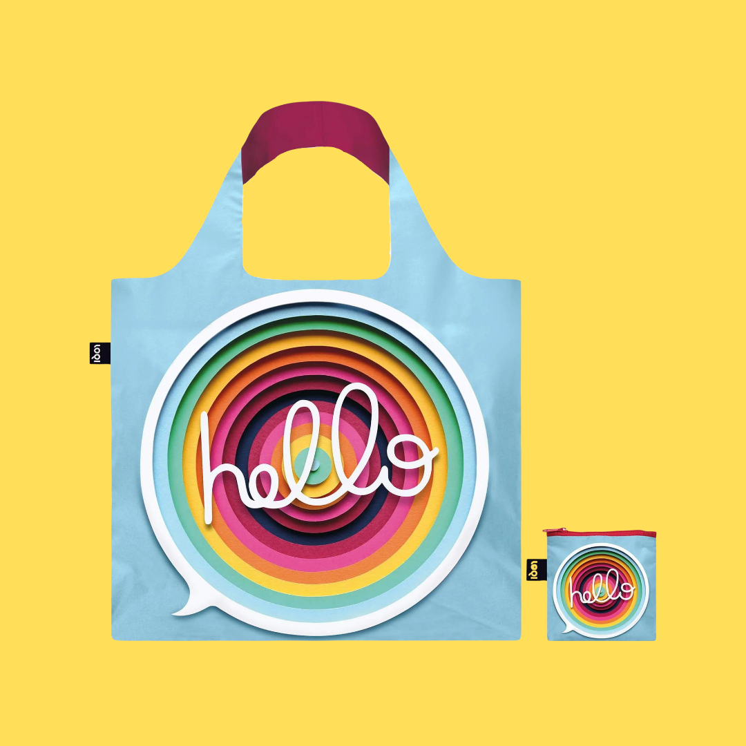 Køb Indkøbspose Hello | 69,95 | Fri fragt over 149 kr. | Hurtig levering | Dag til dag levering | Loqi | Håndtaske, Træningstaske, Totetaske, Indkøbstaske, Tote bag, Undgå plastposer, Undgå engangsposer, Stofnet, Genbrugsmulepose, Pose, Net, Indkøbsnet