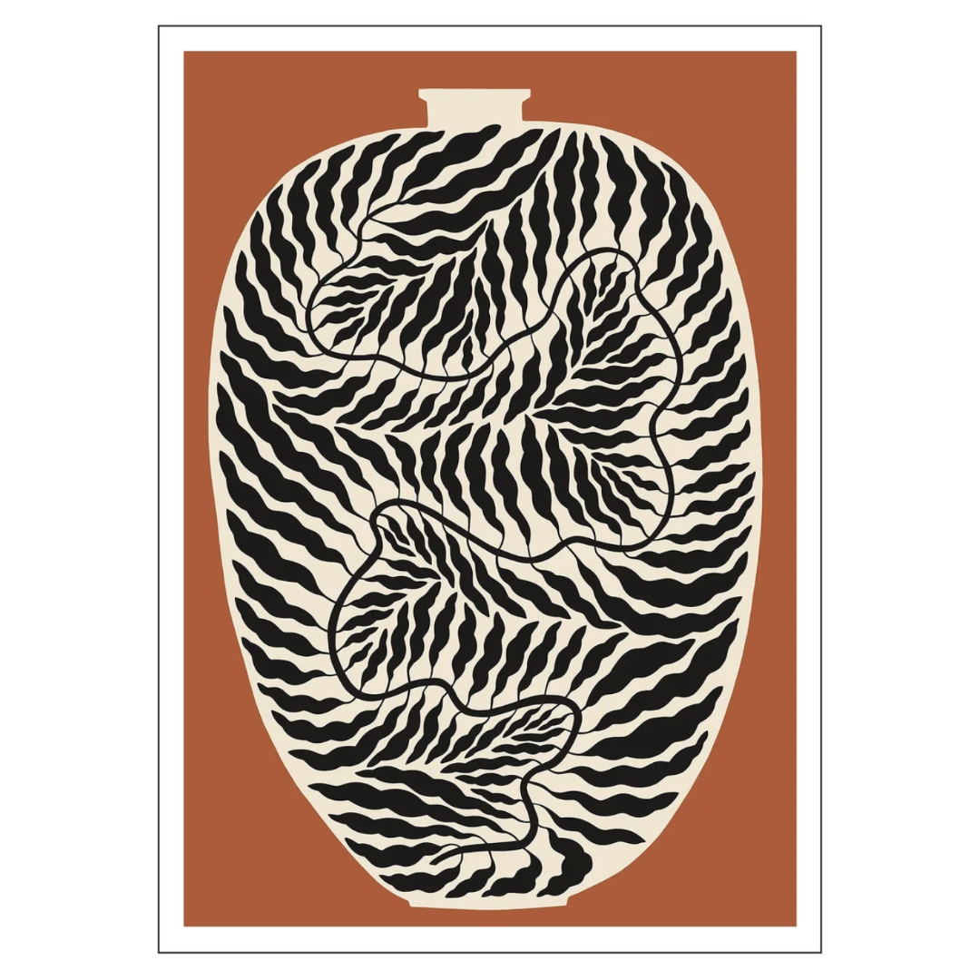 Køb Plakat Urn Terracotta 30x40 cm | 339 | Fri fragt over 149 kr. | Hurtig levering | Dag til dag levering | Billede, Kunst, Poster and Frame, Linnea Andersson