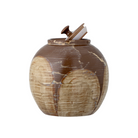 Køb Krukke med Låg Nasib Brun | 479,00 | Fri fragt over 149 kr. | Hurtig levering | Dag til dag levering | Bloomingville | Krukke, Hånddekoreret krukke, Brun, Krukke med låg